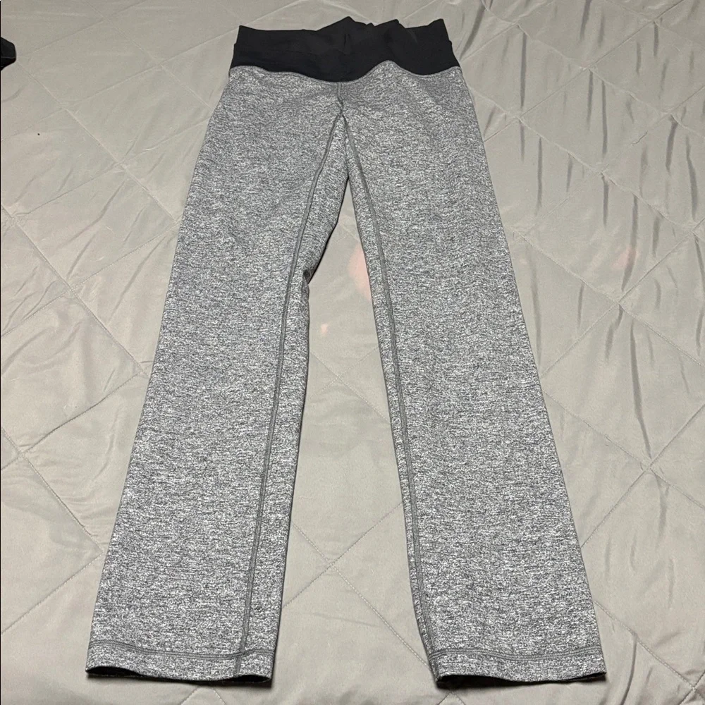 Lululemon Athletica Straight-Up Pant Full-On Luon Heathered Deep Coal Size 10